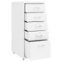 White metal mobile filing cabinet 28x41x69 cm by vidaXL, Filing cabinets - Ref: Foro24-335913, Price: 86,71 €, Discount: %