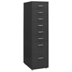 Anthrazitfarbener mobiler Aktenschrank aus Metall, 28 x 41 x 109 cm von vidaXL, Aktenschränke - Ref: Foro24-335923, Preis: 16...