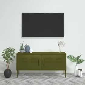 Olive green steel TV cabinet 105x35x50 cm by vidaXL, TV Furniture - Ref: Foro24-336225, Price: 148,33 €, Discount: %