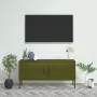 Olivgrüner TV-Schrank aus Stahl, 105 x 35 x 50 cm von vidaXL, TV-Möbel - Ref: Foro24-336225, Preis: 148,13 €, Rabatt: %