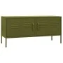 Olivgrüner TV-Schrank aus Stahl, 105 x 35 x 50 cm von vidaXL, TV-Möbel - Ref: Foro24-336225, Preis: 148,13 €, Rabatt: %