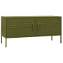 Olivgrüner TV-Schrank aus Stahl, 105 x 35 x 50 cm von vidaXL, TV-Möbel - Ref: Foro24-336225, Preis: 134,90 €, Rabatt: %