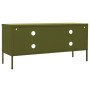 Olivgrüner TV-Schrank aus Stahl, 105 x 35 x 50 cm von vidaXL, TV-Möbel - Ref: Foro24-336225, Preis: 134,90 €, Rabatt: %