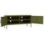 Olivgrüner TV-Schrank aus Stahl, 105 x 35 x 50 cm von vidaXL, TV-Möbel - Ref: Foro24-336225, Preis: 134,90 €, Rabatt: %