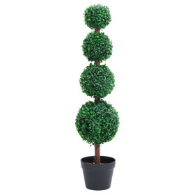 Ball-shaped artificial boxwood plant with green pot 90 cm by vidaXL, artificial flora - Ref: Foro24-336512, Price: 60,90 €, D...