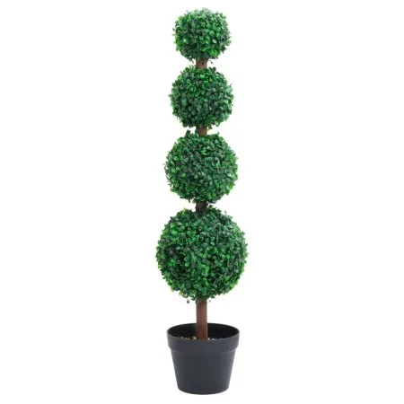 Ball-shaped artificial boxwood plant with green pot 90 cm by vidaXL, artificial flora - Ref: Foro24-336512, Price: 63,77 €, D...
