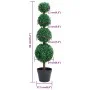 Ball-shaped artificial boxwood plant with green pot 90 cm by vidaXL, artificial flora - Ref: Foro24-336512, Price: 63,77 €, D...