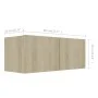 4-teiliges Wohnzimmermöbel-Set aus Sonoma-Eiche von vidaXL, TV-Möbel - Ref: Foro24-3079025, Preis: 152,81 €, Rabatt: %