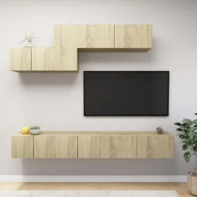Set de muebles salón TV 6 pzas madera ingeniería roble Sonoma de vidaXL, Muebles TV - Ref: Foro24-3079045, Precio: 206,69 €, ...