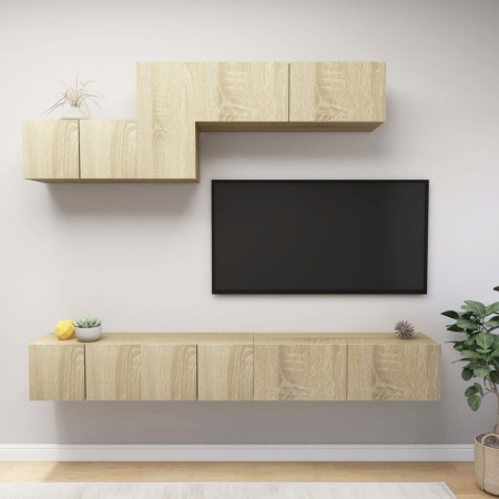 Set de muebles salón TV 6 pzas madera ingeniería roble Sonoma de vidaXL, Muebles TV - Ref: Foro24-3079045, Precio: 202,29 €, ...