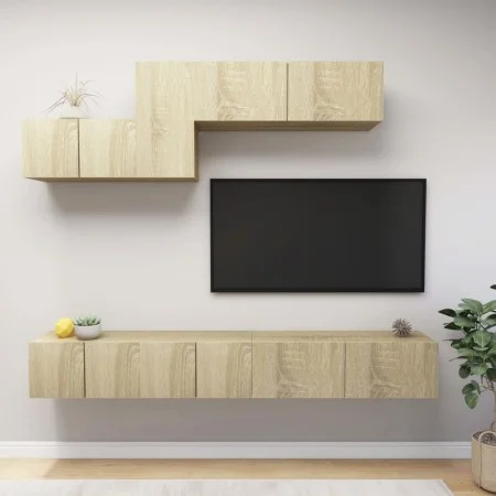 TV-Lounge-Möbel-Set 6-teilig Sonoma Eiche Ingenieurholz von vidaXL, TV-Möbel - Ref: Foro24-3079045, Preis: 206,69 €, Rabatt: %