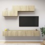 Set de muebles salón TV 6 pzas madera ingeniería roble Sonoma de vidaXL, Muebles TV - Ref: Foro24-3079045, Precio: 202,29 €, ...
