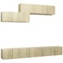 TV-Lounge-Möbel-Set 6-teilig Sonoma Eiche Ingenieurholz von vidaXL, TV-Möbel - Ref: Foro24-3079045, Preis: 206,69 €, Rabatt: %