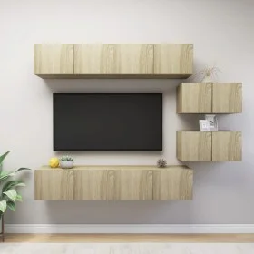 Juego de muebles de salón 6 piezas roble Sonoma de vidaXL, Muebles TV - Ref: Foro24-3079041, Precio: 241,92 €, Descuento: %