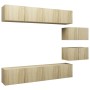 Juego de muebles de salón 6 piezas roble Sonoma de vidaXL, Muebles TV - Ref: Foro24-3079041, Precio: 230,21 €, Descuento: %