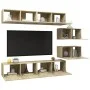 6-teiliges Wohnzimmermöbelset aus Sonoma-Eiche von vidaXL, TV-Möbel - Ref: Foro24-3079041, Preis: 241,92 €, Rabatt: %