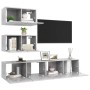 TV living room furniture set 7 pieces concrete gray engineered wood by vidaXL, TV Furniture - Ref: Foro24-3079130, Price: 134...