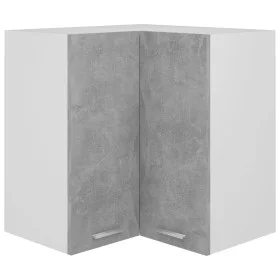 Betongrauer Eck-Hängeschrank aus Holzwerkstoff von vidaXL, Küchenschränke - Ref: Foro24-806394, Preis: 84,06 €, Rabatt: %