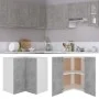 Concrete gray engineered wood corner hanging cabinet by vidaXL, Kitchen cabinets - Ref: Foro24-806394, Price: 84,34 €, Discou...