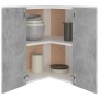 Armario colgante esquina madera de ingeniería gris hormigón de vidaXL, Armarios de cocina - Ref: Foro24-806394, Precio: 87,45...