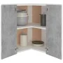 Concrete gray engineered wood corner hanging cabinet by vidaXL, Kitchen cabinets - Ref: Foro24-806394, Price: 84,34 €, Discou...
