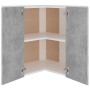Betongrauer Eck-Hängeschrank aus Holzwerkstoff von vidaXL, Küchenschränke - Ref: Foro24-806394, Preis: 87,71 €, Rabatt: %