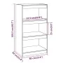 Honey brown pine shelf/space divider 60x30x103.5 cm by vidaXL, Bookcases and shelves - Ref: Foro24-808166, Price: 60,08 €, Di...