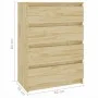 Mueble auxiliar madera maciza de pino 60x36x84 cm de vidaXL, Aparadores - Ref: Foro24-808103, Precio: 97,78 €, Descuento: %