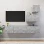 Wohnzimmermöbel-Set 4-teilig betongraues Holzwerkstoff von vidaXL, TV-Möbel - Ref: Foro24-3079155, Preis: 115,89 €, Rabatt: %