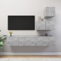 Wohnzimmermöbel-Set 4-teilig betongraues Holzwerkstoff von vidaXL, TV-Möbel - Ref: Foro24-3079155, Preis: 123,17 €, Rabatt: %