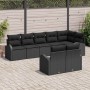 Conjunto de sofá de jardín 8 pcs 289 x 124 x 85 cm Poliratán