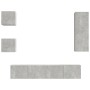 TV-Möbelset 5-teilig betongraues Sperrholz von vidaXL, TV-Möbel - Ref: Foro24-3114441, Preis: 170,89 €, Rabatt: %
