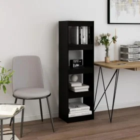 Black solid pine shelving/space divider 40x30x135.5 cm by vidaXL, Bookcases and shelves - Ref: Foro24-808147, Price: 47,84 €,...