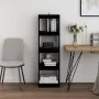 Black solid pine shelving/space divider 40x30x135.5 cm by vidaXL, Bookcases and shelves - Ref: Foro24-808147, Price: 47,84 €,...