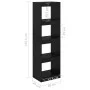 Black solid pine shelving/space divider 40x30x135.5 cm by vidaXL, Bookcases and shelves - Ref: Foro24-808147, Price: 47,84 €,...