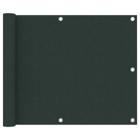 Toldo para balcón tela oxford verde oscuro 75x500 cm