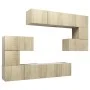 Set de muebles para TV 8 pzas madera contrachapada roble Sonoma de vidaXL, Muebles TV - Ref: Foro24-3079038, Precio: 278,61 €...