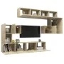 Set de muebles para TV 8 pzas madera contrachapada roble Sonoma de vidaXL, Muebles TV - Ref: Foro24-3079038, Precio: 278,61 €...