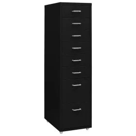 Black metal mobile filing cabinet 28x41x109 cm by vidaXL, Filing cabinets - Ref: Foro24-335922, Price: 160,26 €, Discount: %