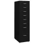 Mobiler Aktenschrank aus schwarzem Metall, 28 x 41 x 109 cm von vidaXL, Aktenschränke - Ref: Foro24-335922, Preis: 160,26 €, ...