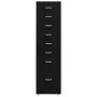 Mobiler Aktenschrank aus schwarzem Metall, 28 x 41 x 109 cm von vidaXL, Aktenschränke - Ref: Foro24-335922, Preis: 160,26 €, ...