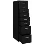 Mobiler Aktenschrank aus schwarzem Metall, 28 x 41 x 109 cm von vidaXL, Aktenschränke - Ref: Foro24-335922, Preis: 160,26 €, ...