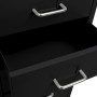 Black metal mobile filing cabinet 28x41x109 cm by vidaXL, Filing cabinets - Ref: Foro24-335922, Price: 127,80 €, Discount: %