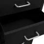 Mobiler Aktenschrank aus schwarzem Metall, 28 x 41 x 109 cm von vidaXL, Aktenschränke - Ref: Foro24-335922, Preis: 160,26 €, ...