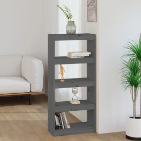 Gray pine wood shelving/space divider 60x30x135.5cm by vidaXL, Bookcases and shelves - Ref: Foro24-808170, Price: 56,05 €, Di...