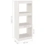 Estantería/divisor espacios madera pino blanco 40x30x103,5 cm de vidaXL, Librerías y estanterías - Ref: Foro24-808139, Precio...