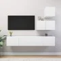 4-teiliges TV-Wohnzimmermöbelset aus weißem Holzwerkstoff von vidaXL, TV-Möbel - Ref: Foro24-3078735, Preis: 148,20 €, Rabatt: %