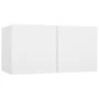 Set de muebles de salón TV 4 piezas madera de ingeniería blanco de vidaXL, Muebles TV - Ref: Foro24-3078735, Precio: 148,00 €...