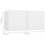 Set de muebles de salón TV 4 piezas madera de ingeniería blanco de vidaXL, Muebles TV - Ref: Foro24-3078735, Precio: 148,00 €...