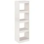 Weißes Regal/Raumteiler aus massivem Kiefernholz, 40 x 30 x 135,5 cm von vidaXL, Bücherregale und Regale - Ref: Foro24-808144...